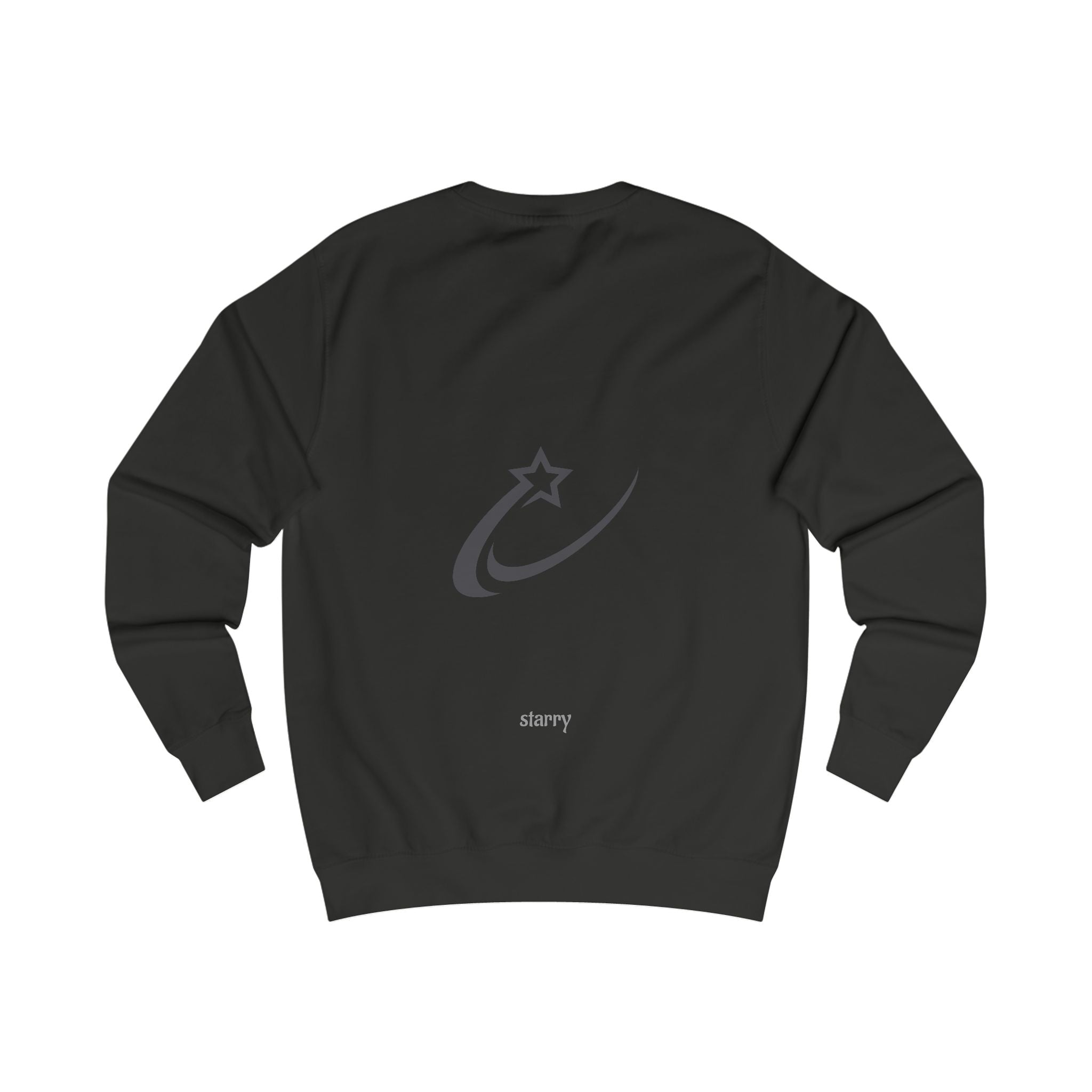 Mens Starry Crewneck Sweatshirt — Minimal Shooting Star Logo