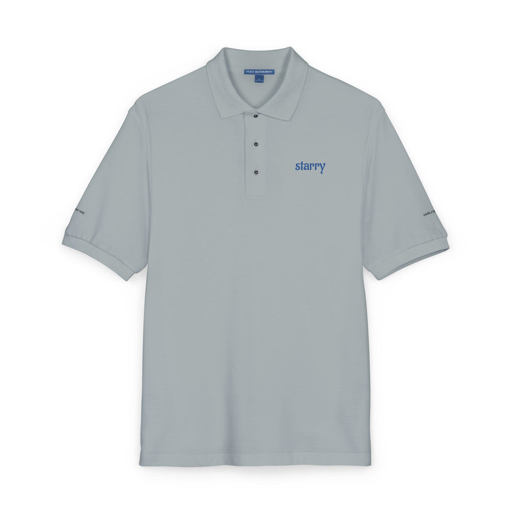 Embroidered "Starry" Polo Shirt — Casual Golf & Everyday Collared Tee