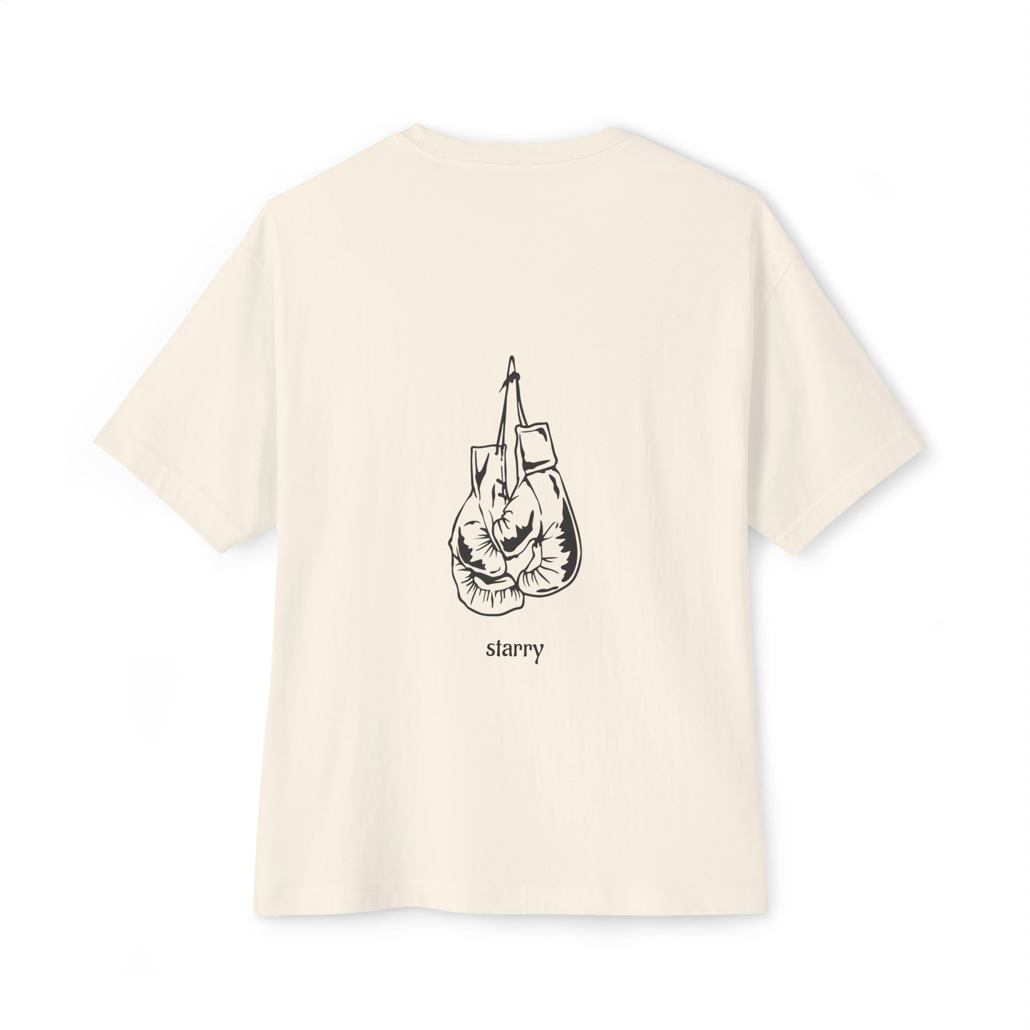 Starry Boxing  Graphic Tee — Minimal Back Illustration & Front 'starry' Text
