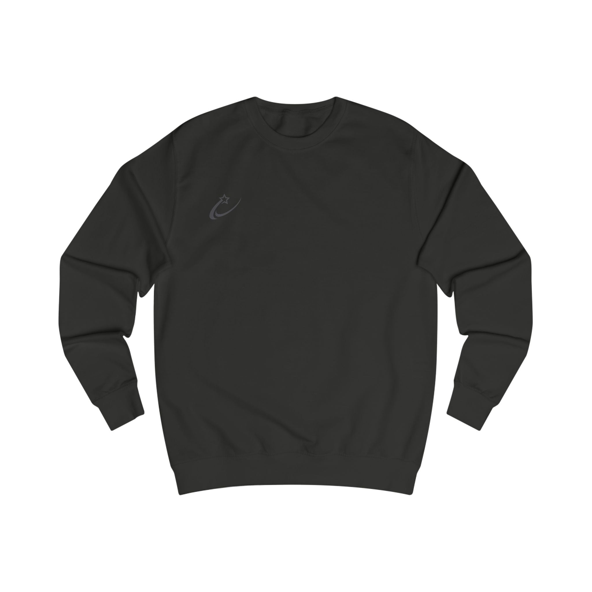 Mens Starry Crewneck Sweatshirt — Minimal Shooting Star Logo