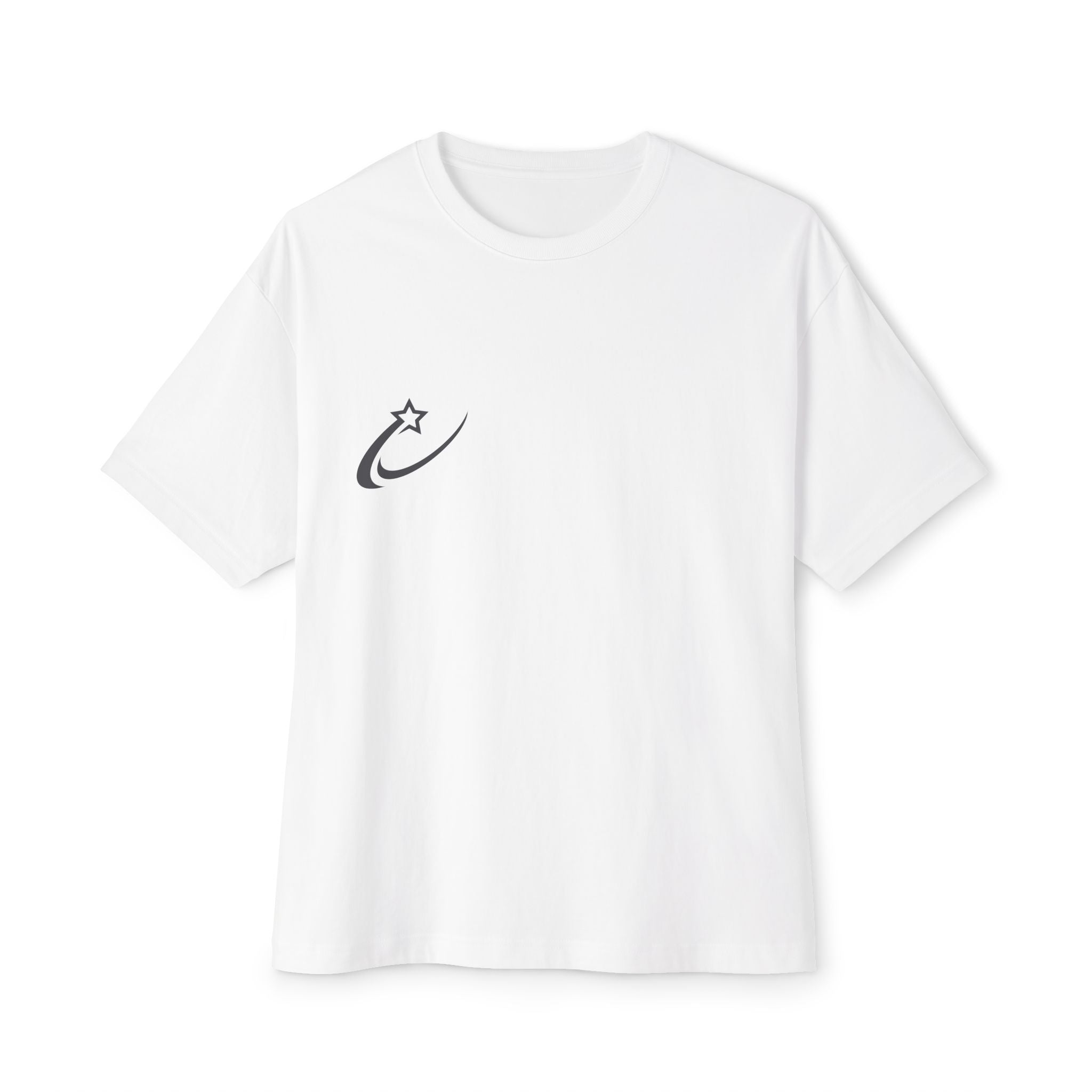 Boxy Tee — Minimal 'storry' Cartoon Back Print