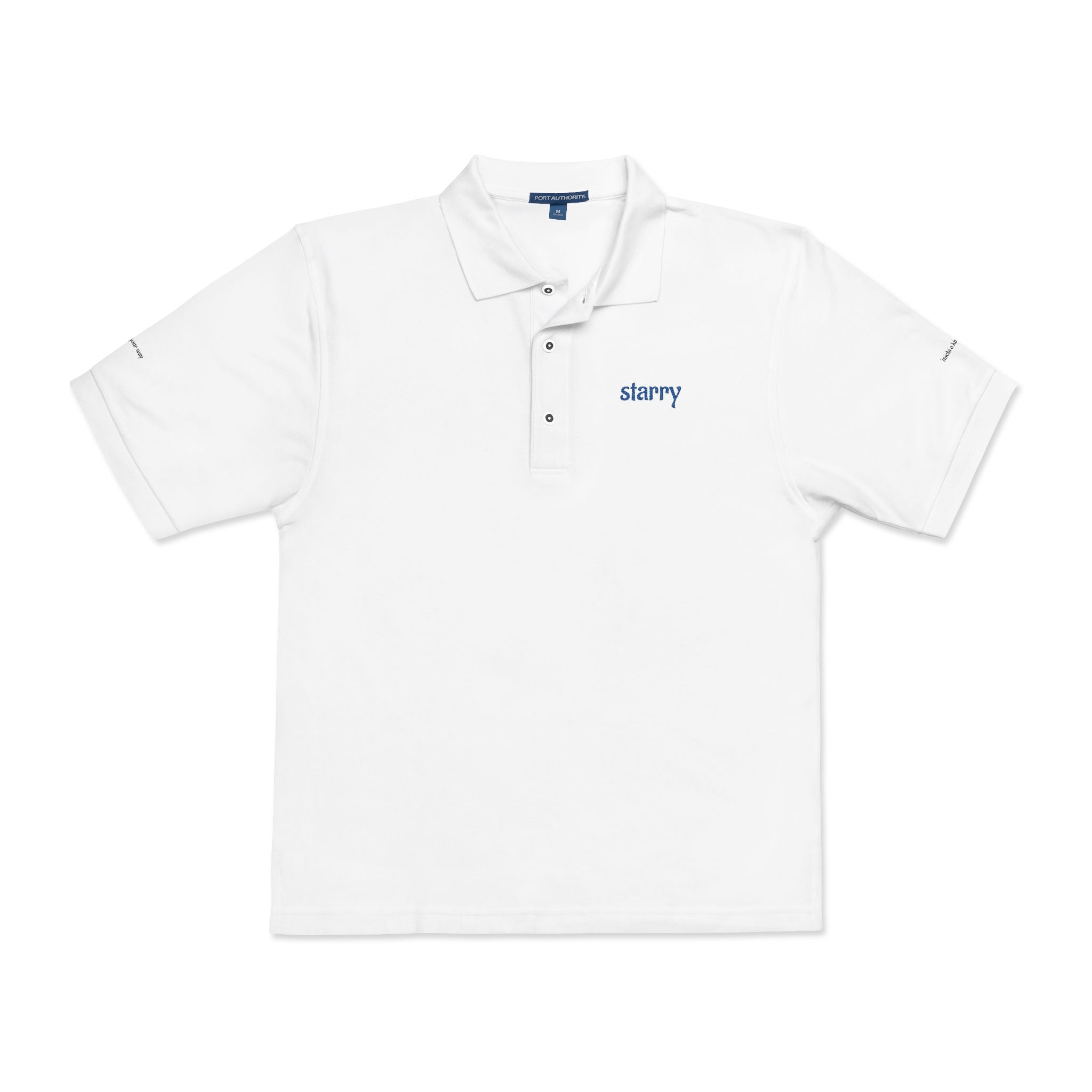 Embroidered "Starry" Polo Shirt — Casual Golf & Everyday Collared Tee