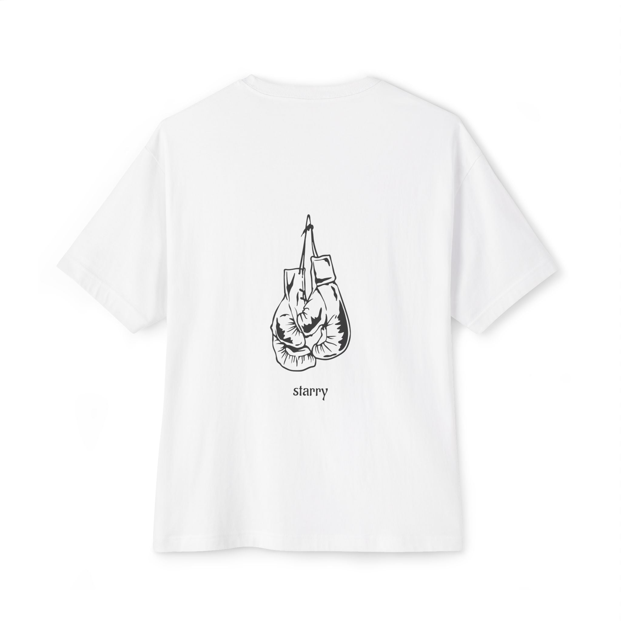 Starry Boxing  Graphic Tee — Minimal Back Illustration & Front 'starry' Text