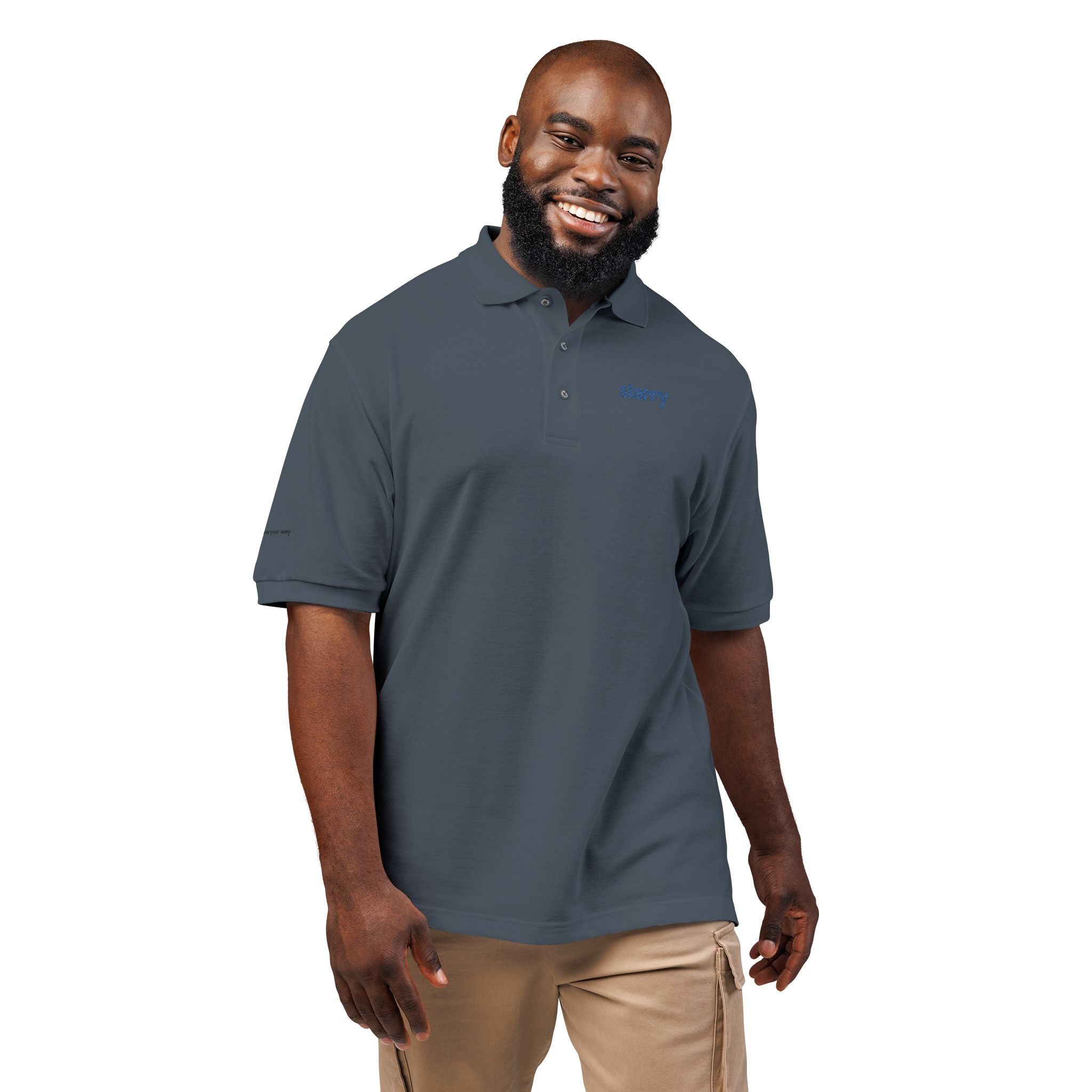 Embroidered "Starry" Polo Shirt — Casual Golf & Everyday Collared Tee