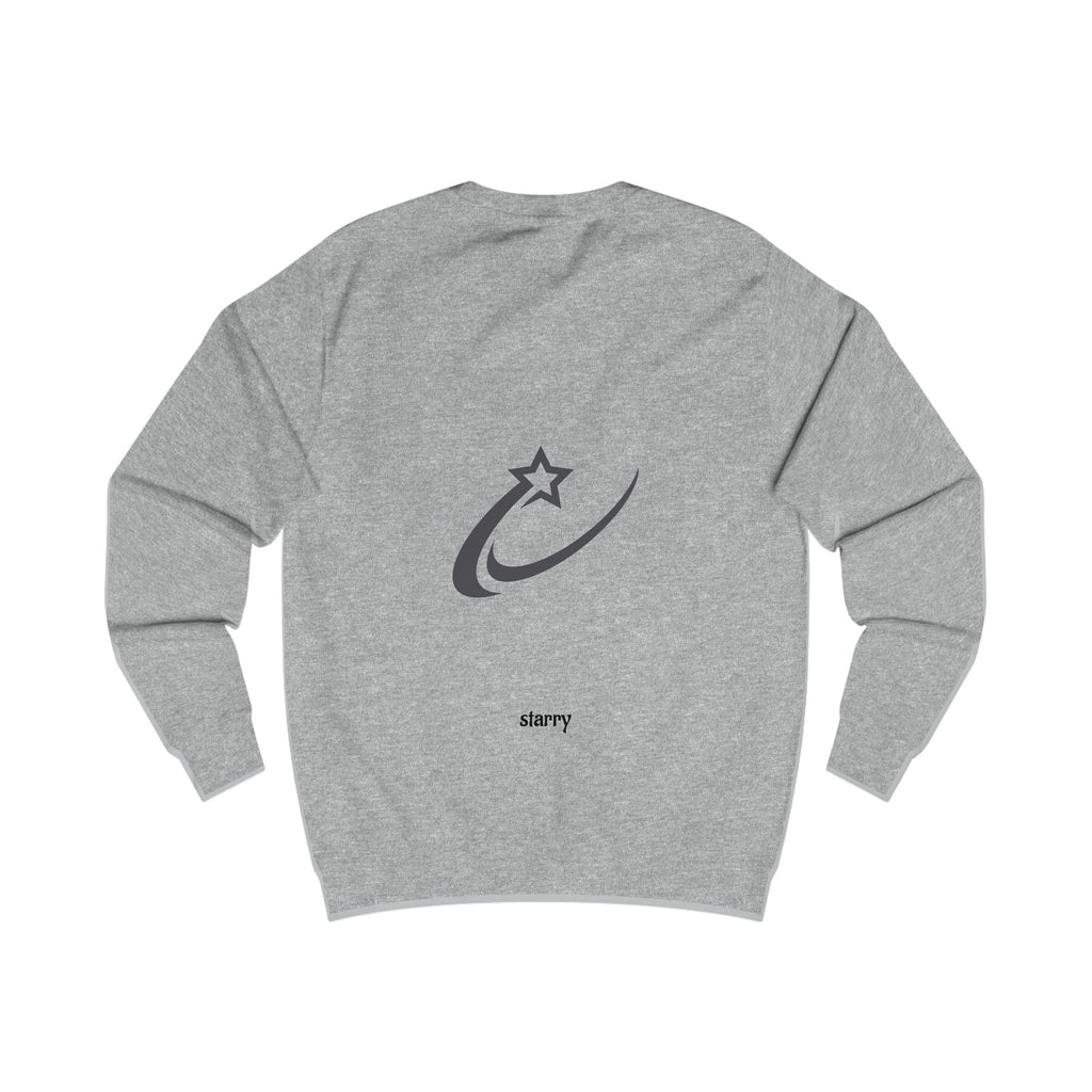 Mens Starry Crewneck Sweatshirt — Minimal Shooting Star Logo