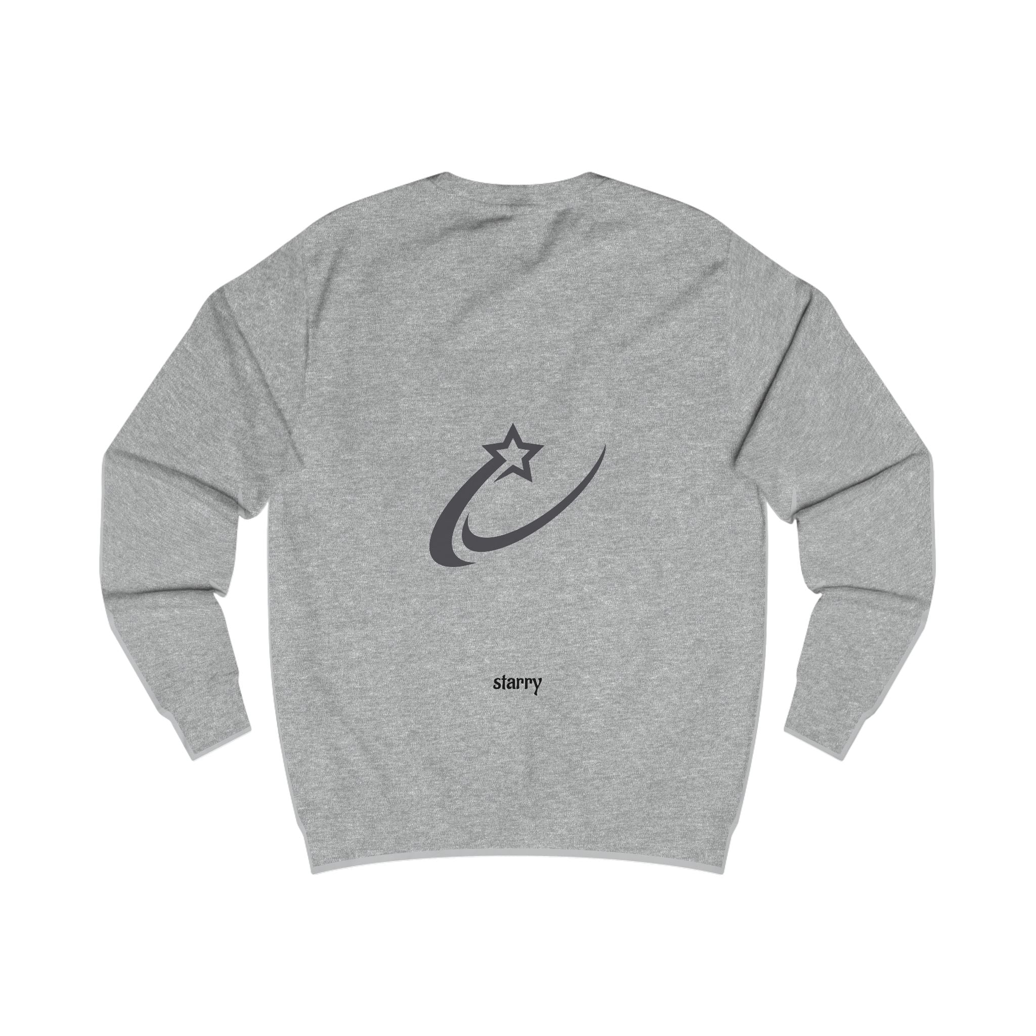 Mens Starry Crewneck Sweatshirt — Minimal Shooting Star Logo
