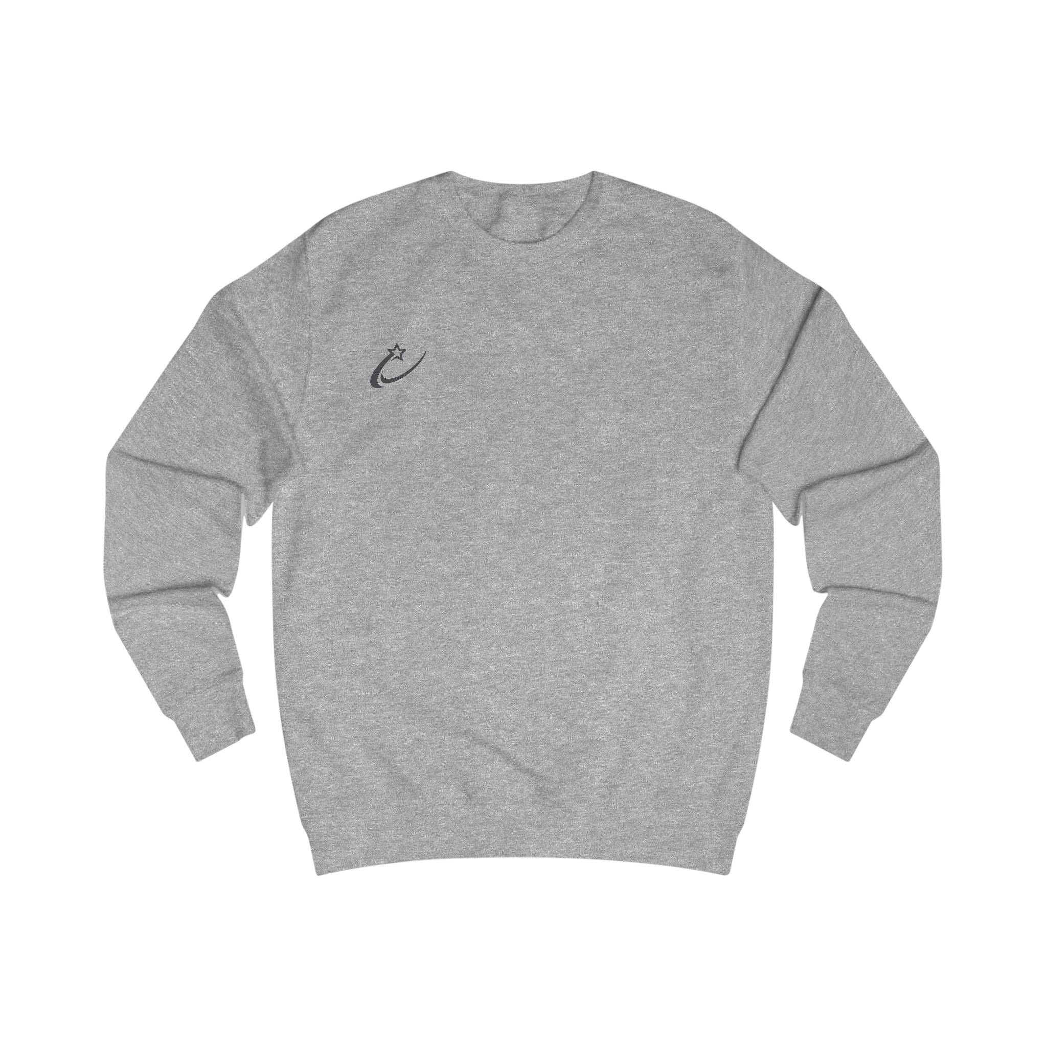Mens Starry Crewneck Sweatshirt — Minimal Shooting Star Logo