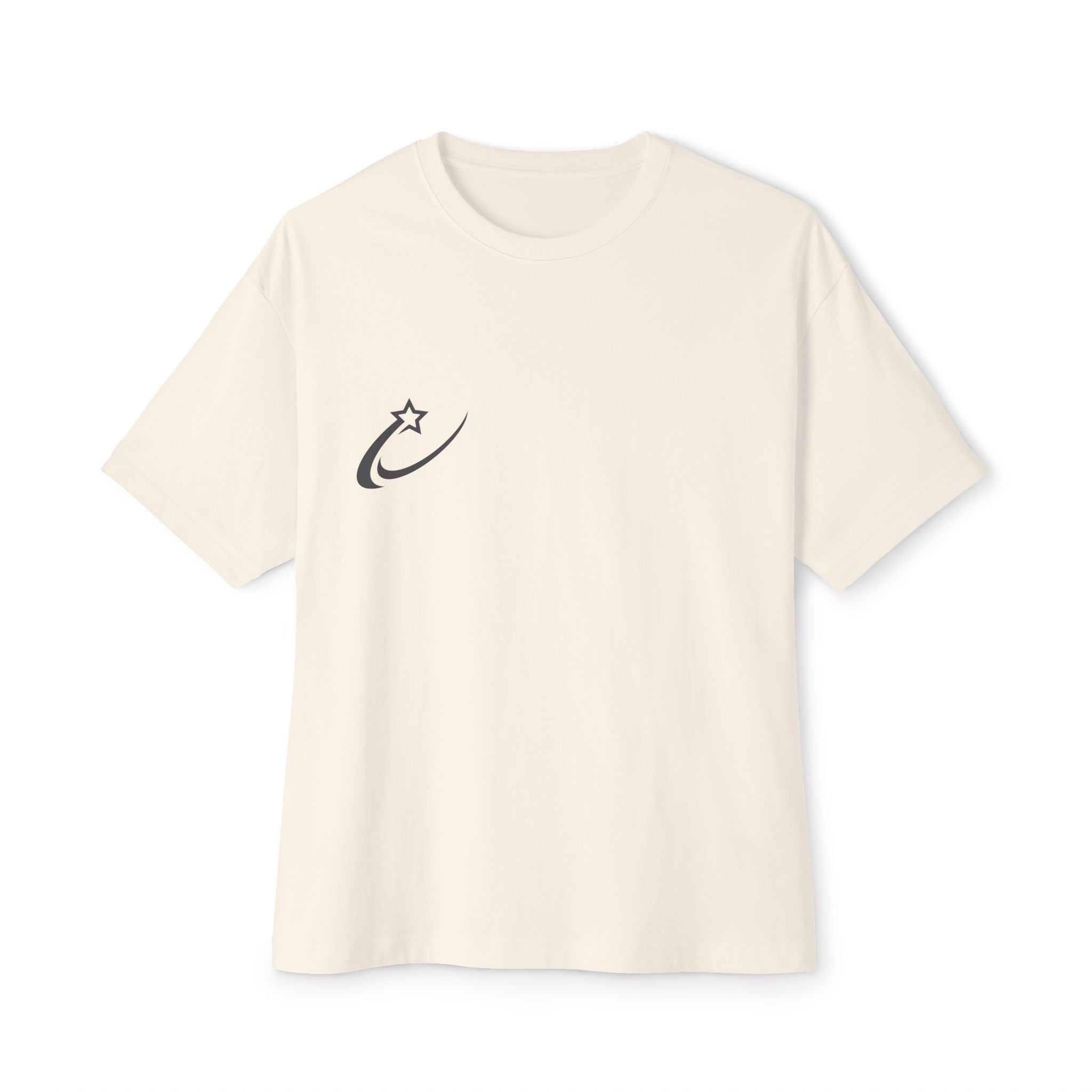 Boxy Tee — Minimal 'storry' Cartoon Back Print
