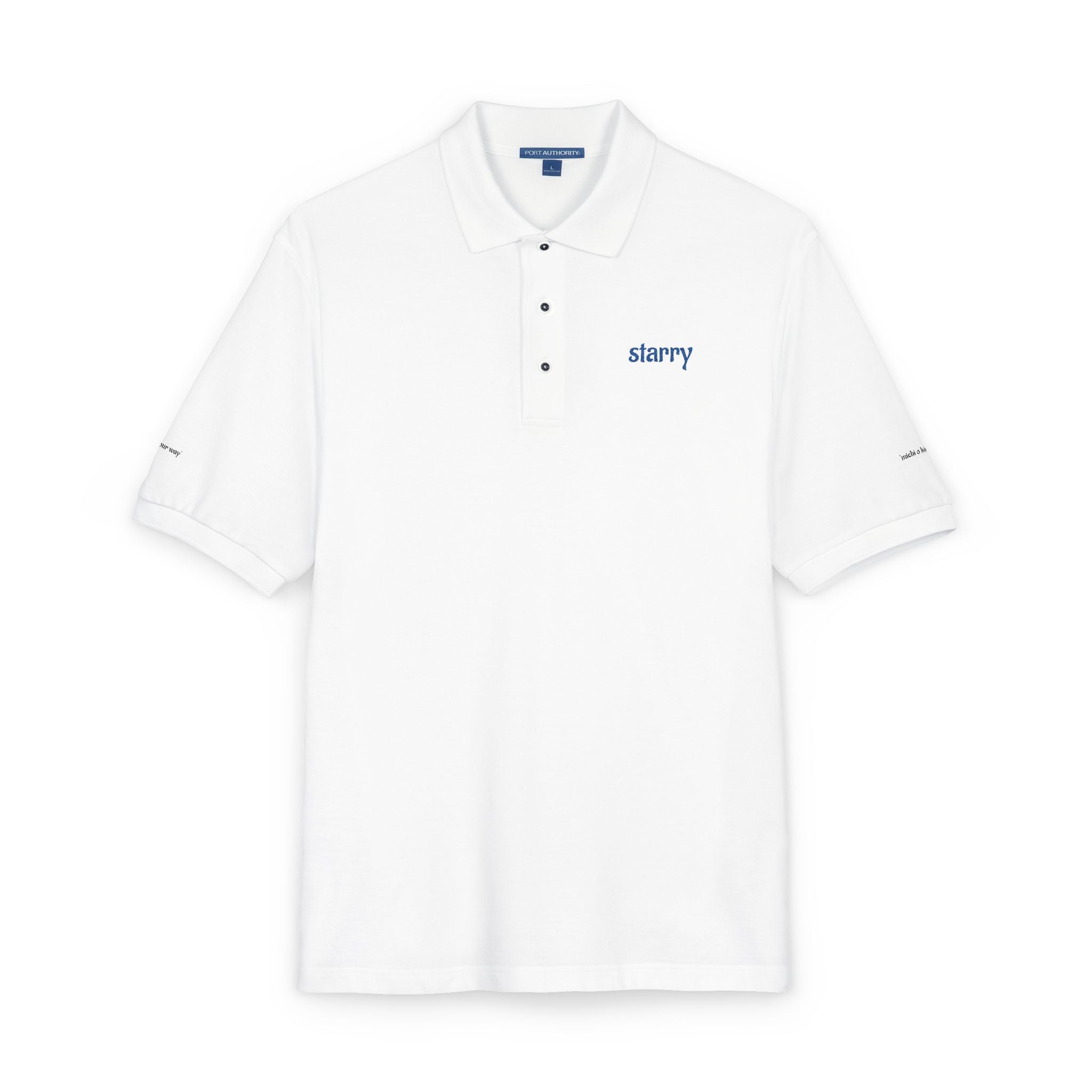 Embroidered "Starry" Polo Shirt — Casual Golf & Everyday Collared Tee