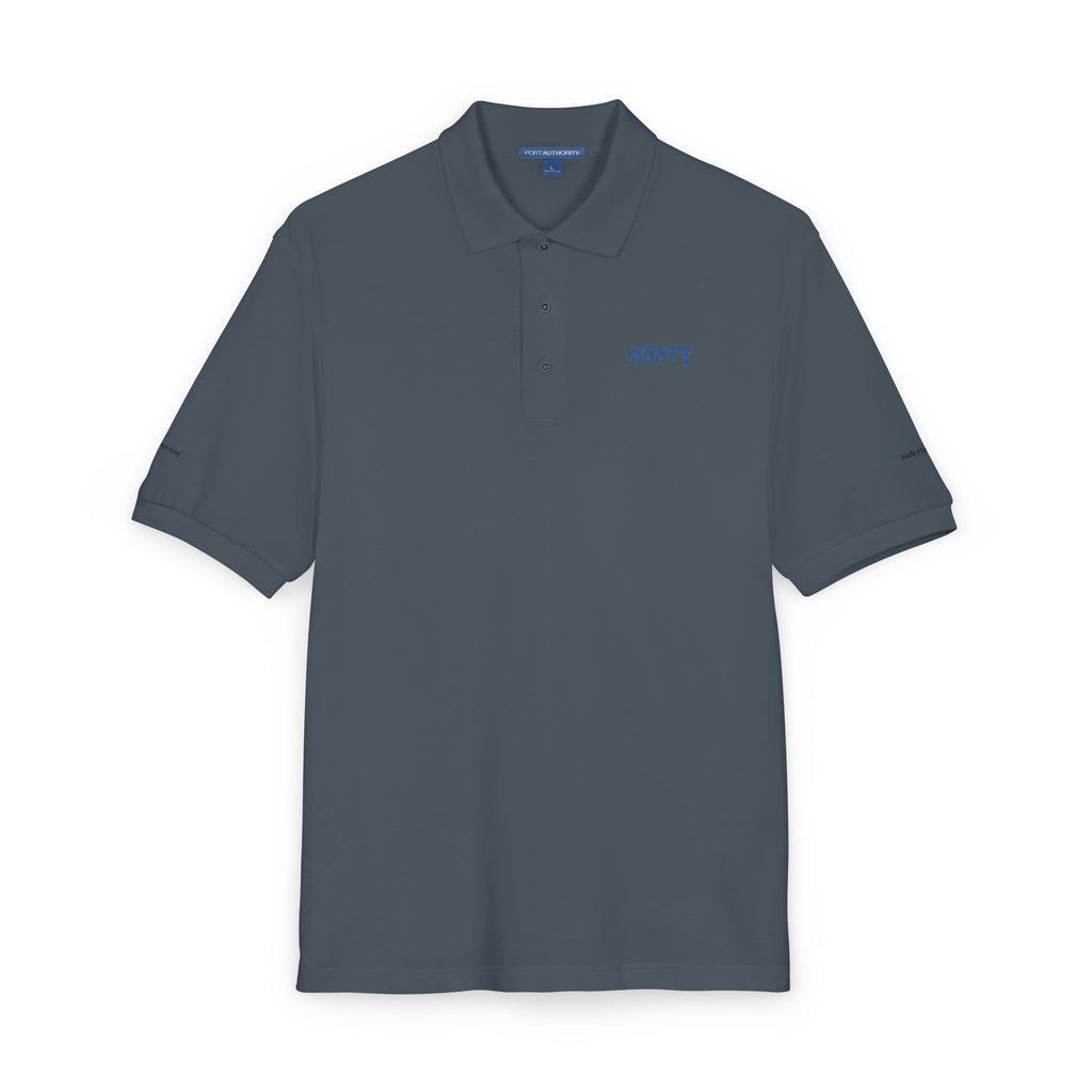 Embroidered "Starry" Polo Shirt — Casual Golf & Everyday Collared Tee