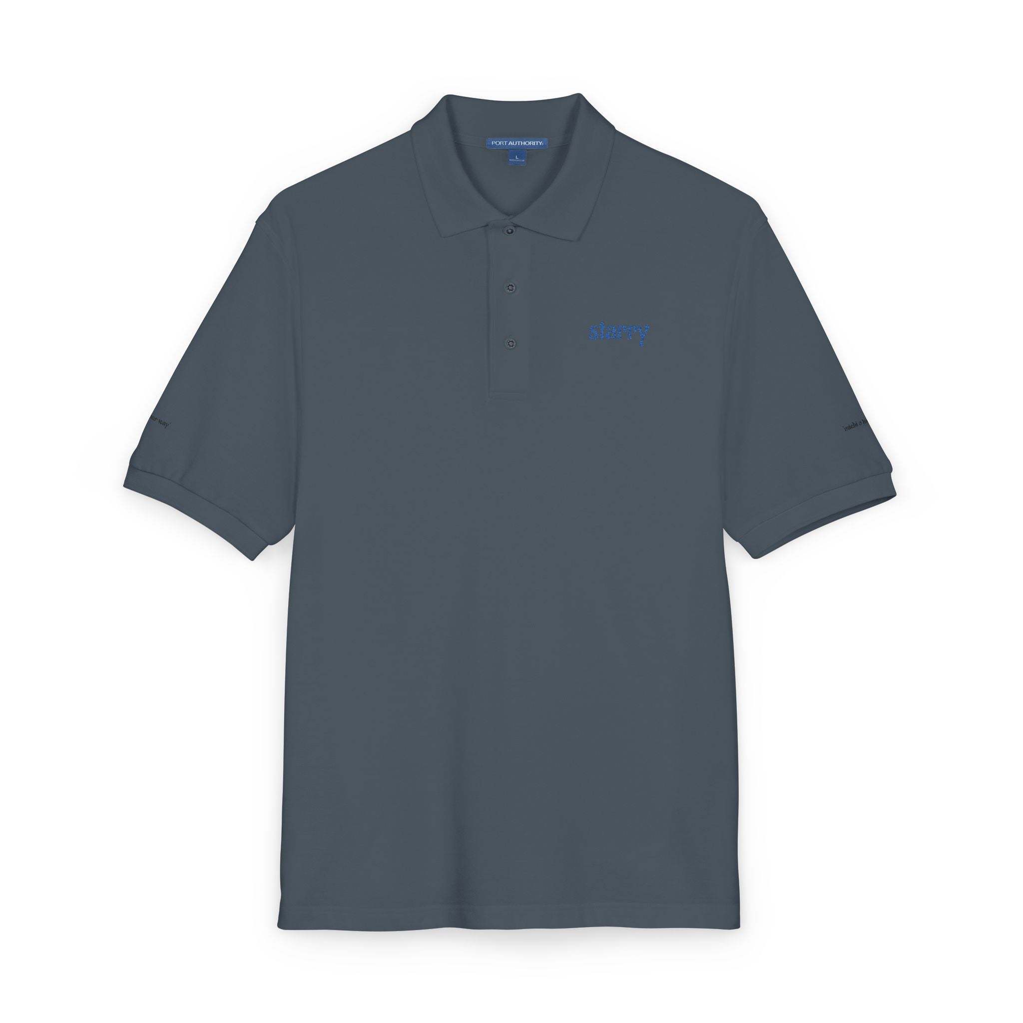 Embroidered "Starry" Polo Shirt — Casual Golf & Everyday Collared Tee