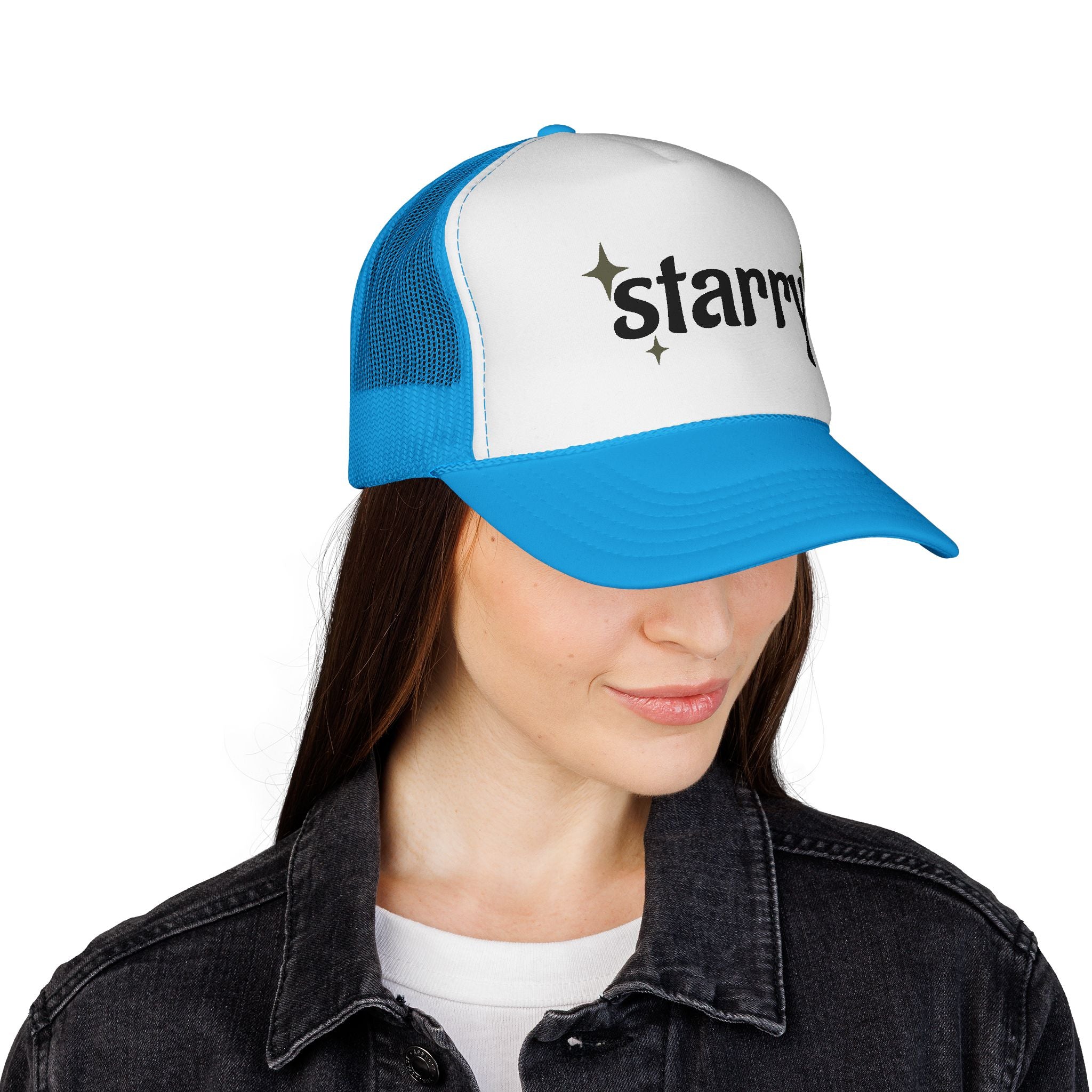 Starry Trucker Cap – Retro Sparkle Mesh Hat