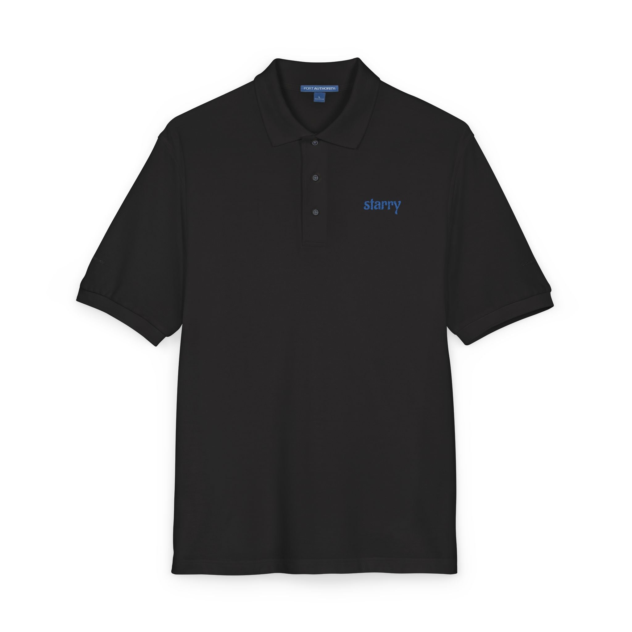 Embroidered "Starry" Polo Shirt — Casual Golf & Everyday Collared Tee