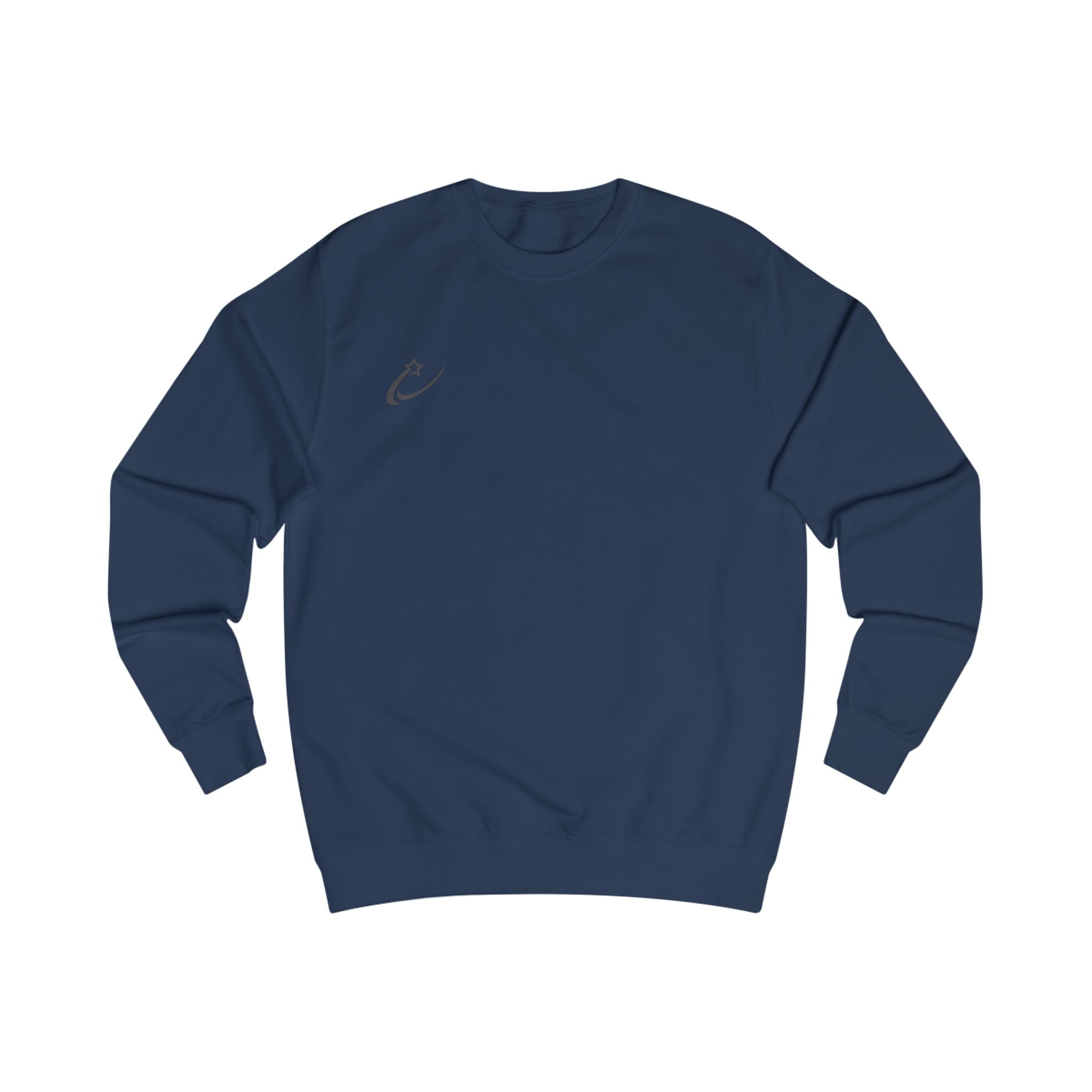 Mens Starry Crewneck Sweatshirt — Minimal Shooting Star Logo