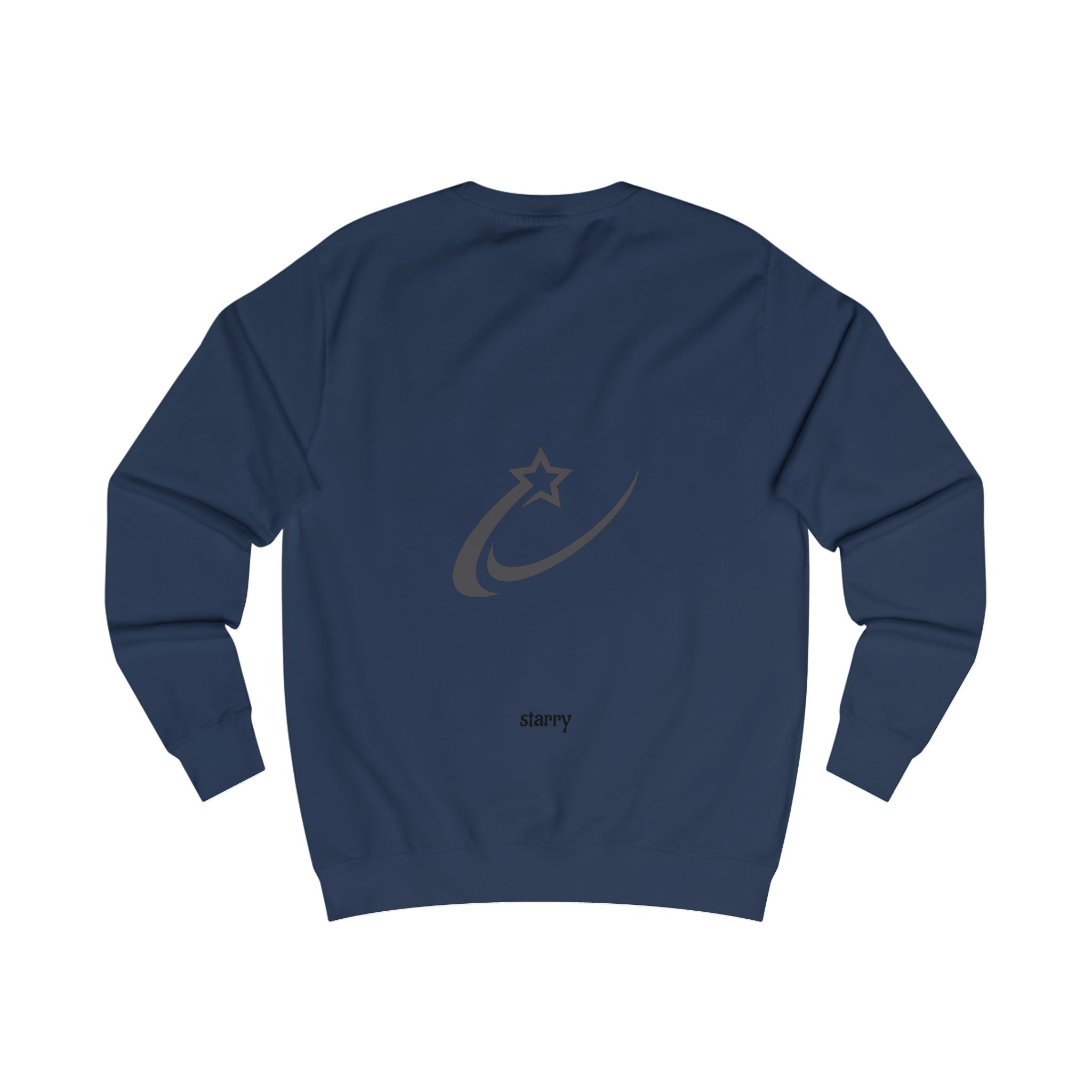 Mens Starry Crewneck Sweatshirt — Minimal Shooting Star Logo