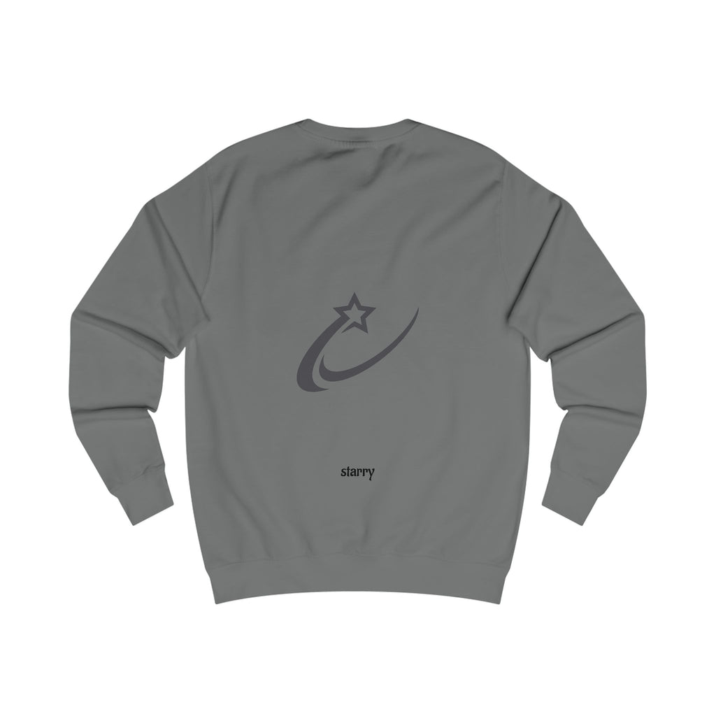 Mens Starry Crewneck Sweatshirt — Minimal Shooting Star Logo
