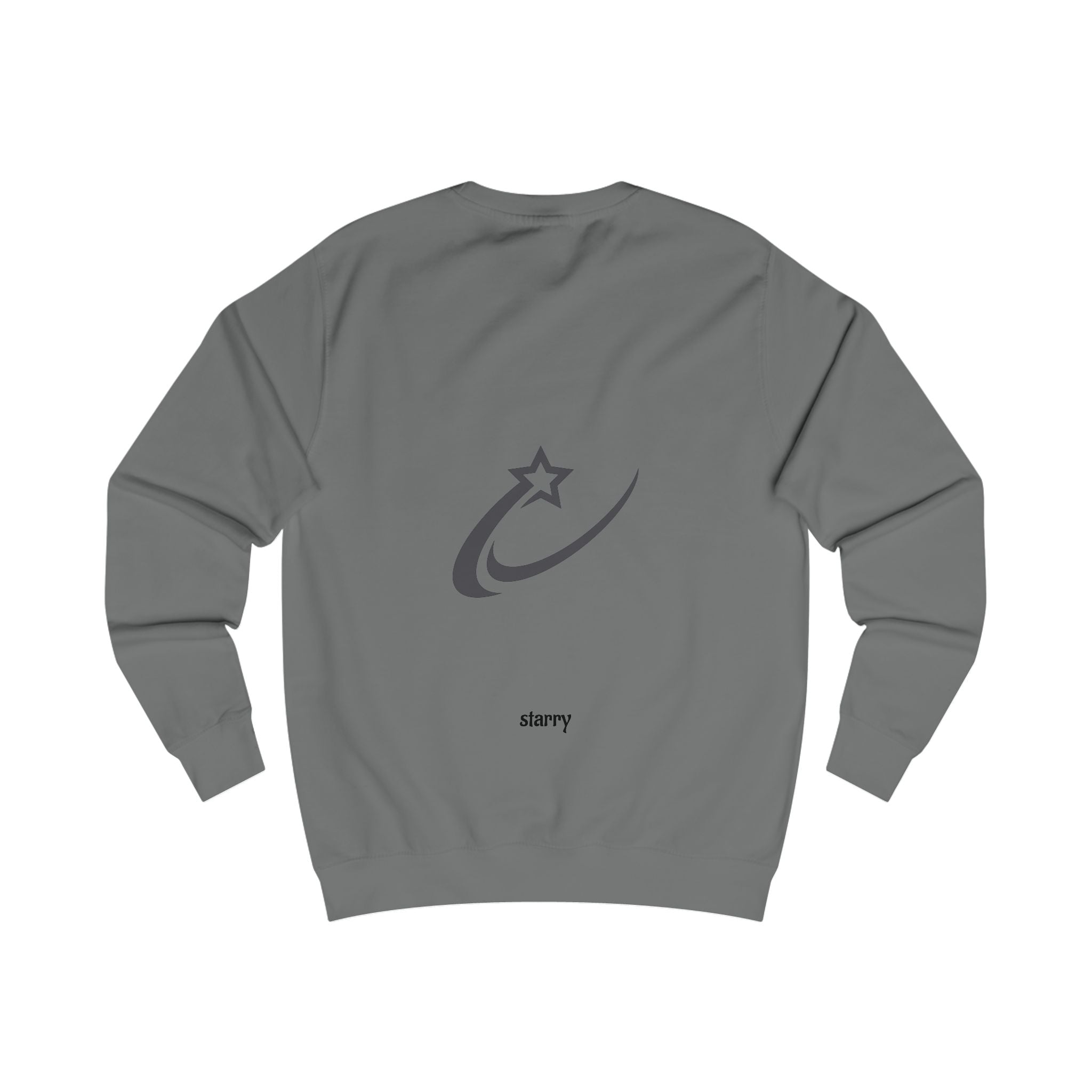 Mens Starry Crewneck Sweatshirt — Minimal Shooting Star Logo