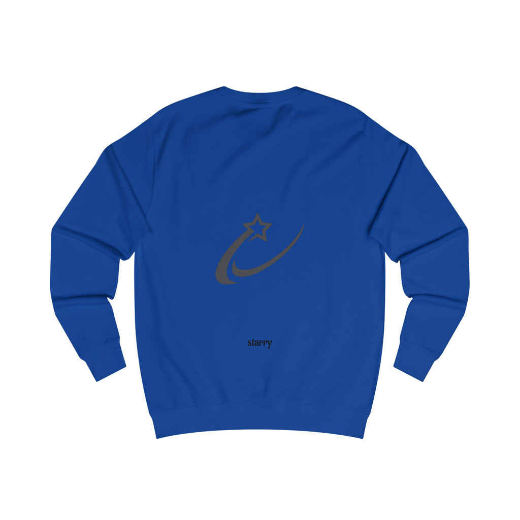 Mens Starry Crewneck Sweatshirt — Minimal Shooting Star Logo