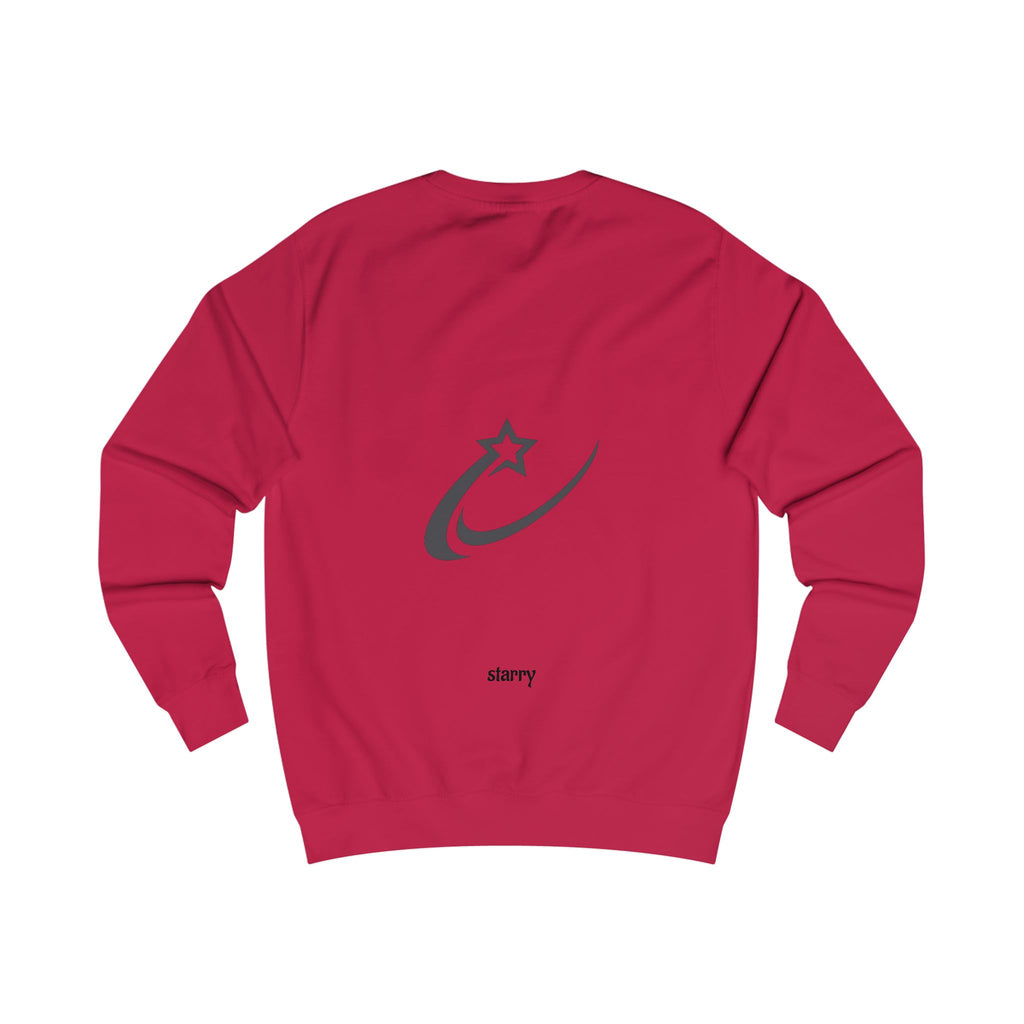 Mens Starry Crewneck Sweatshirt — Minimal Shooting Star Logo