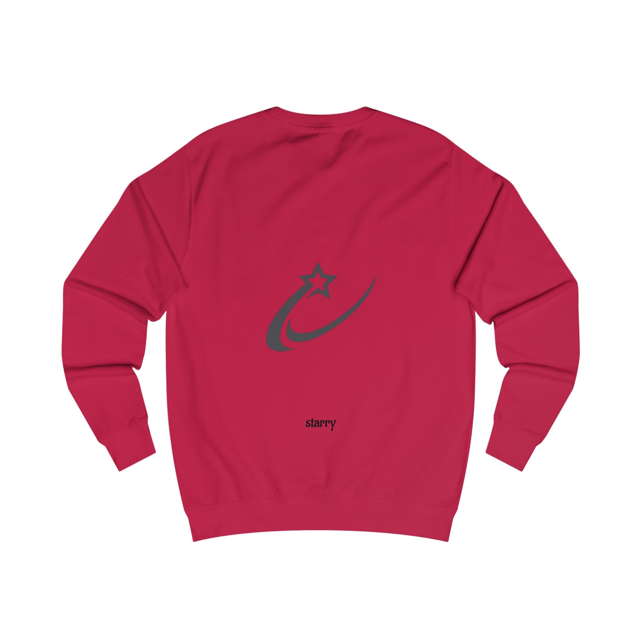 Mens Starry Crewneck Sweatshirt — Minimal Shooting Star Logo