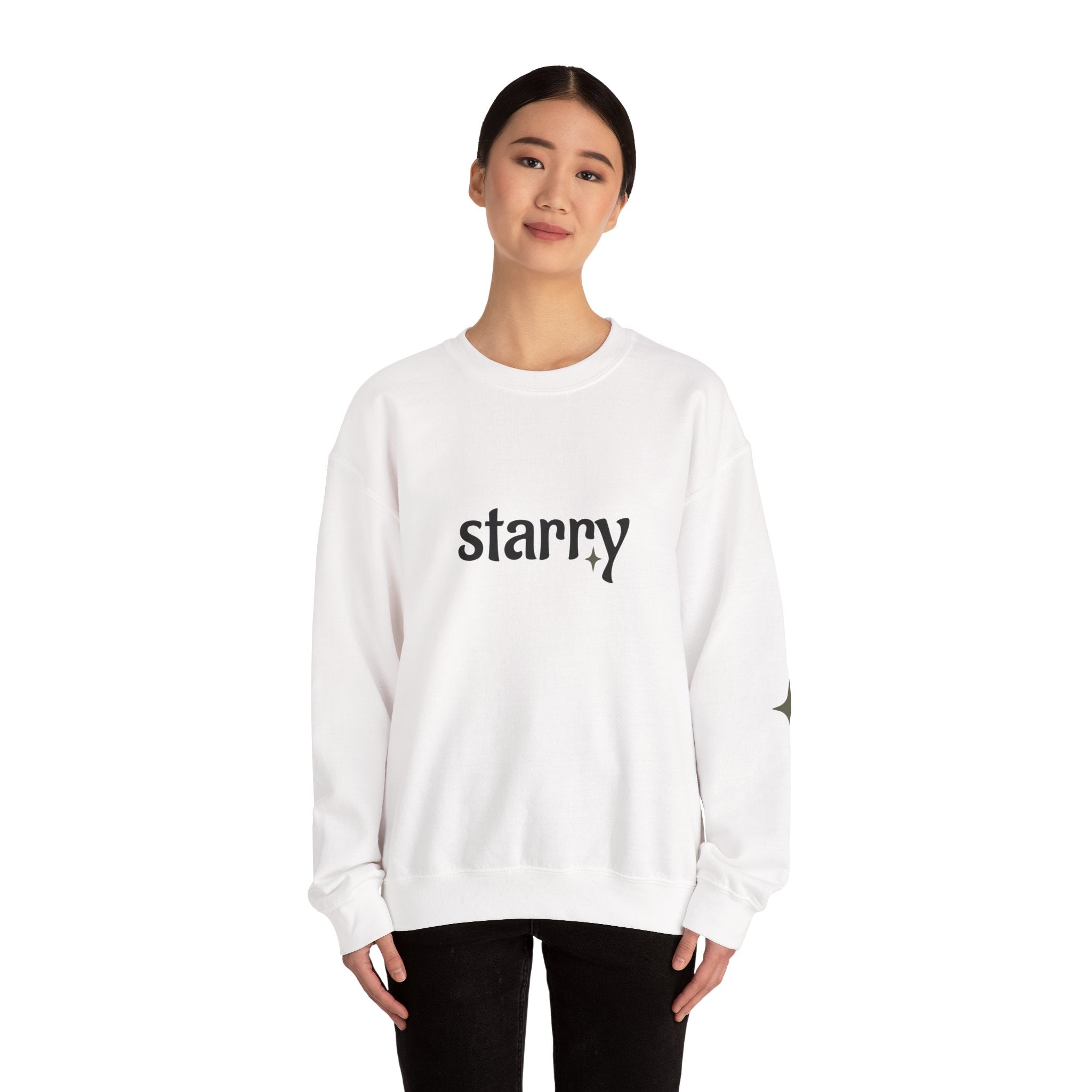 Starry Graphic Sweatshirt — Astrological Retro Stars Crewneck