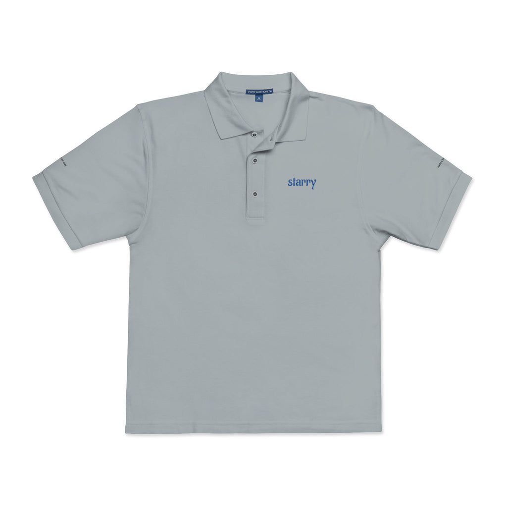 Embroidered "Starry" Polo Shirt — Casual Golf & Everyday Collared Tee